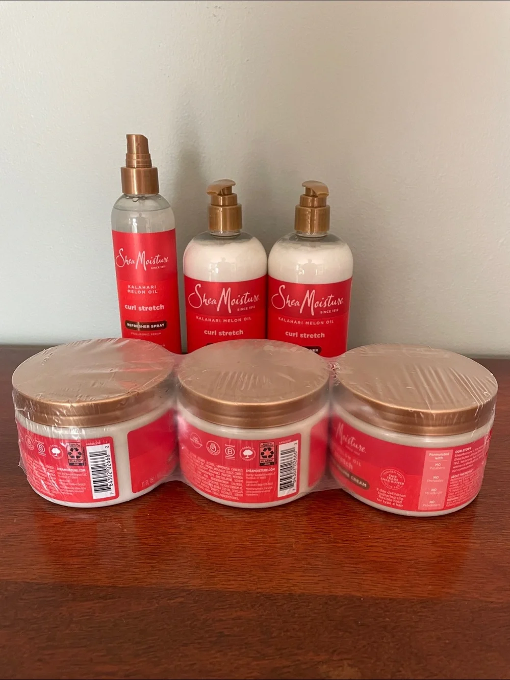 Shea Moisture Curl Stretch Set – Red and Gold Packaging set of 6 NWT